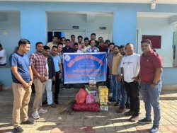 म्यान मकवानपुरको स्थापना दिवस खाद्यान्न सहयोग
